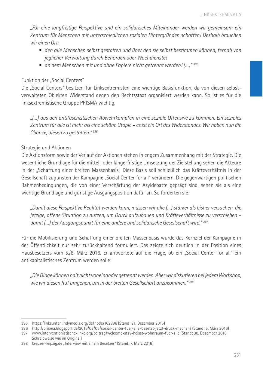 Seite 233 des Verfassungsschutzbericht 2016 Sachsen