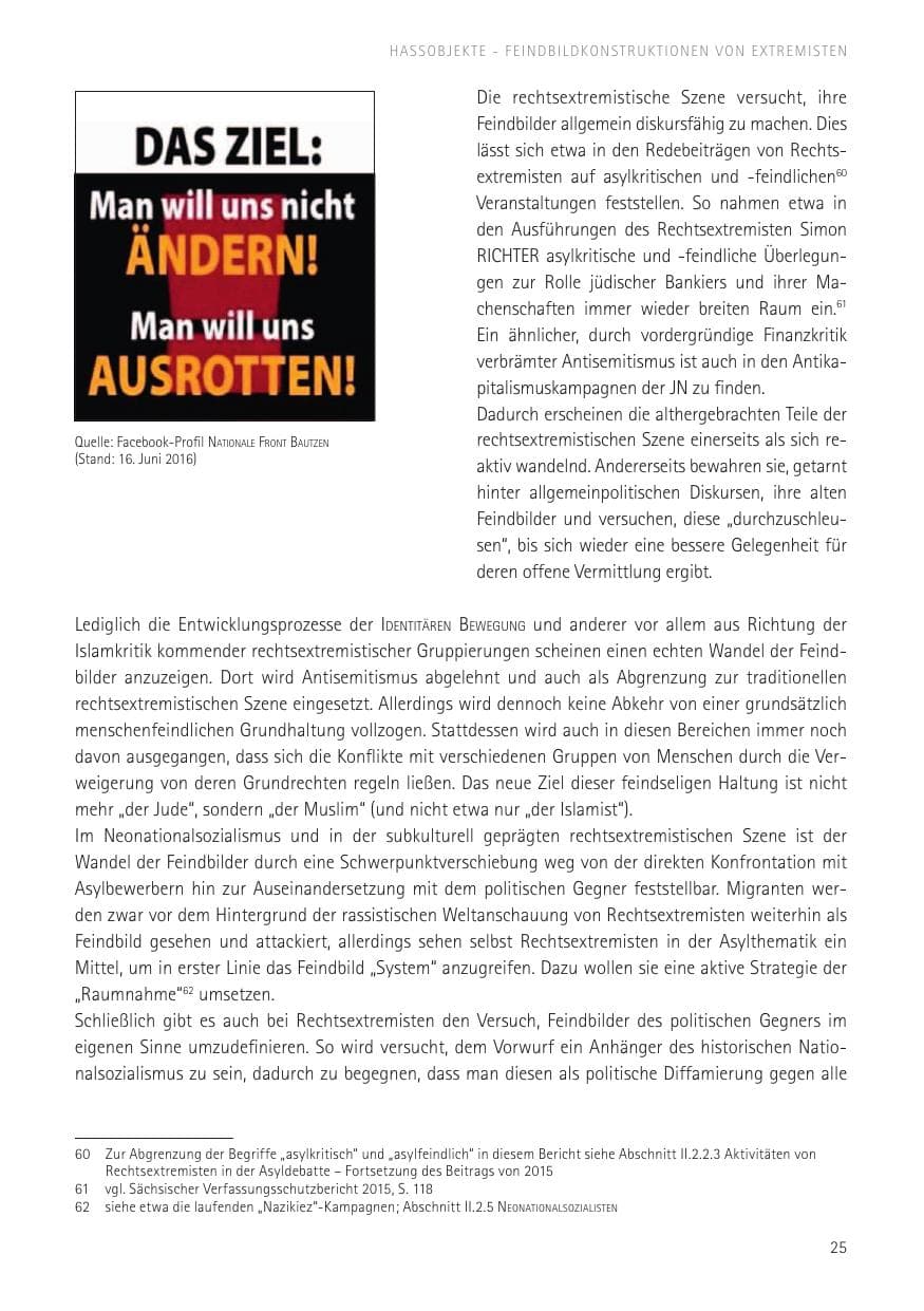 Seite 27 des Verfassungsschutzbericht 2016 Sachsen