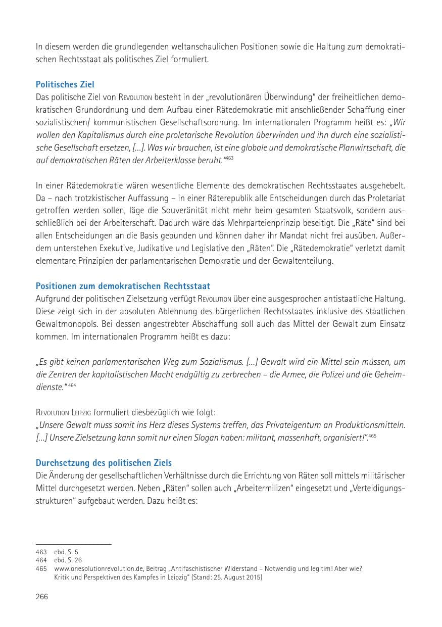 Seite 268 des Verfassungsschutzbericht 2016 Sachsen