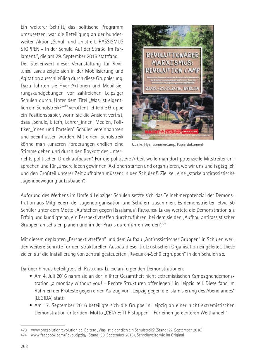 Seite 270 des Verfassungsschutzbericht 2016 Sachsen