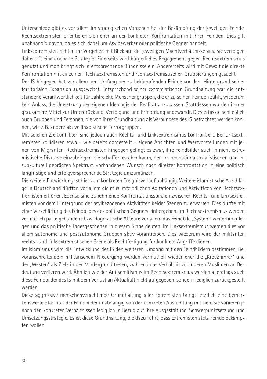 Seite 32 des Verfassungsschutzbericht 2016 Sachsen