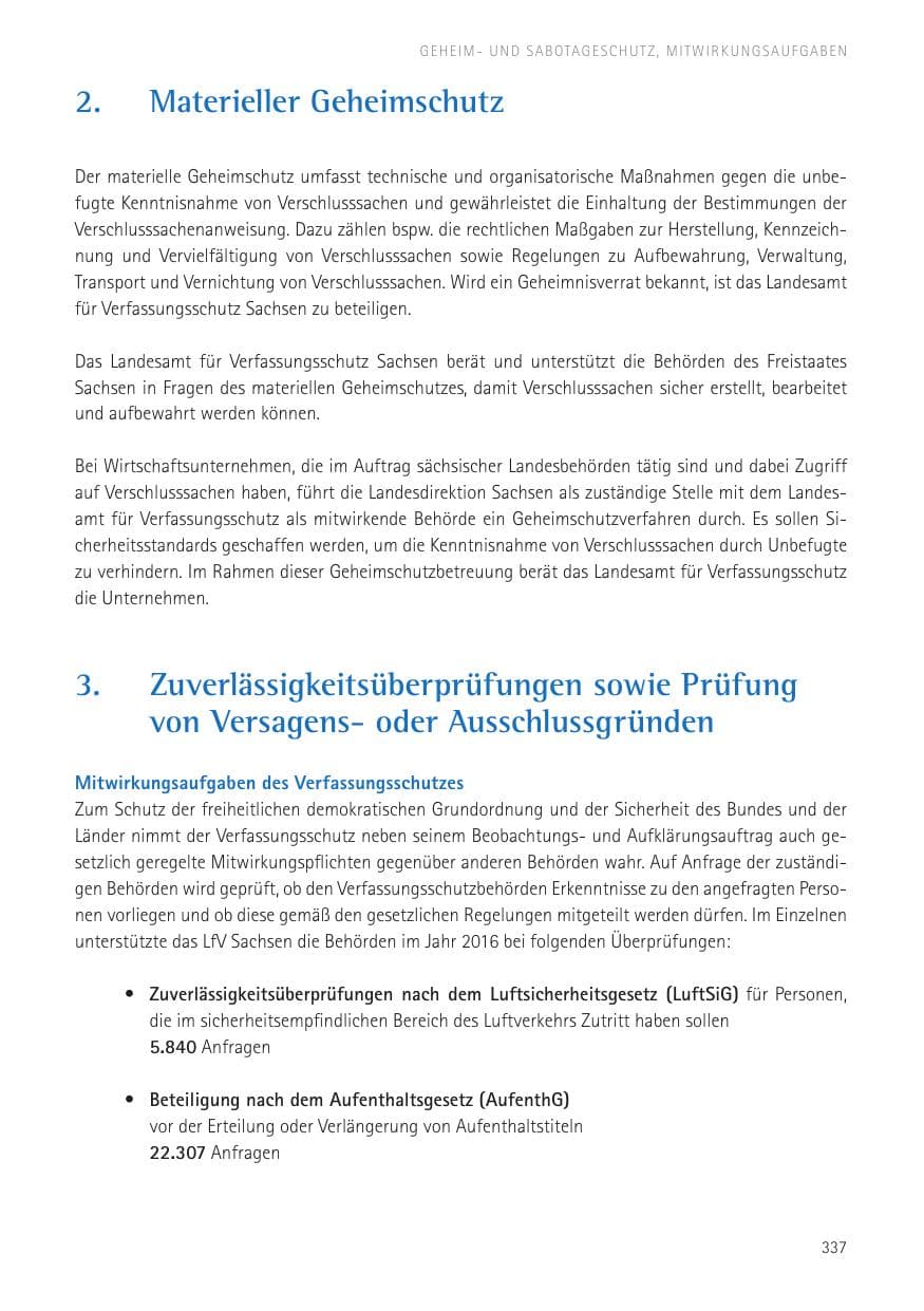 Seite 339 des Verfassungsschutzbericht 2016 Sachsen