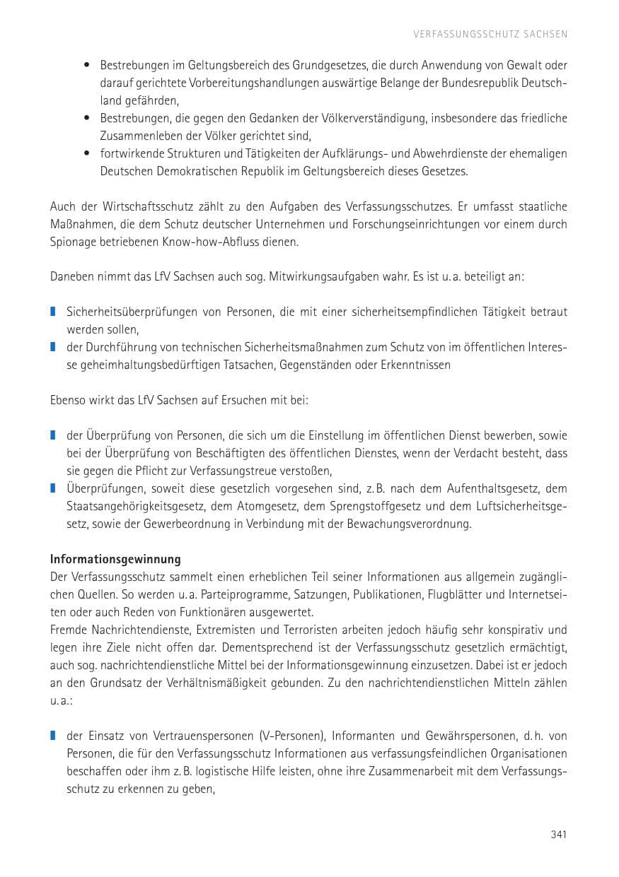 Seite 343 des Verfassungsschutzbericht 2016 Sachsen