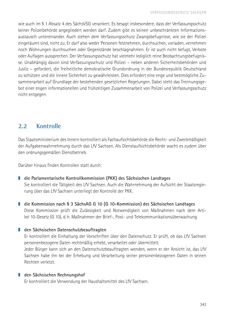 Seite 345 des Verfassungsschutzbericht 2016 Sachsen