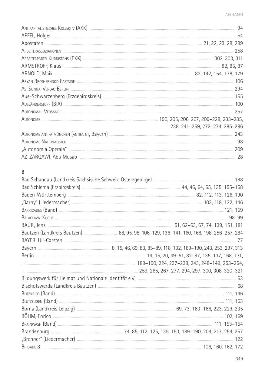 Seite 351 des Verfassungsschutzbericht 2016 Sachsen