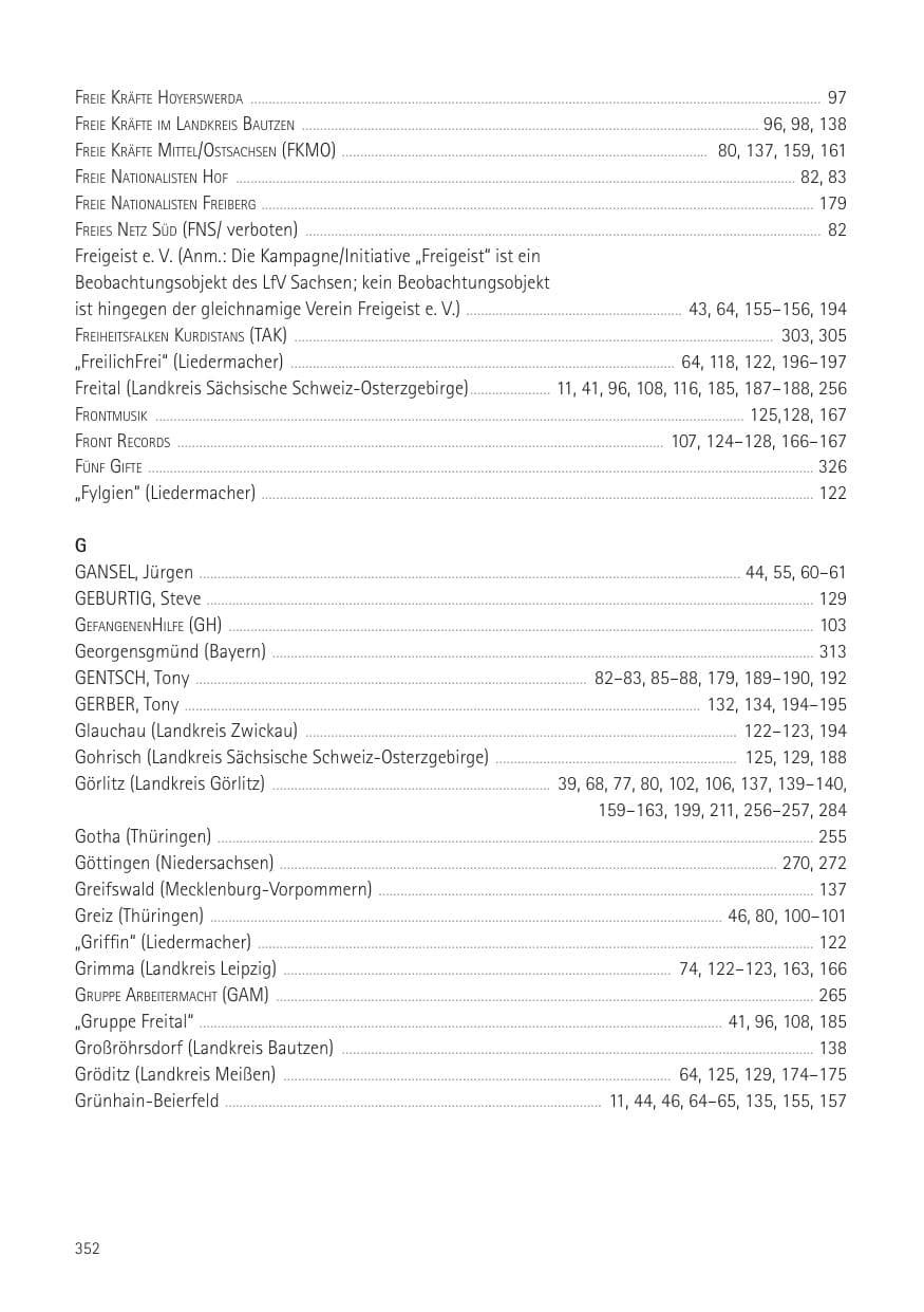Seite 354 des Verfassungsschutzbericht 2016 Sachsen