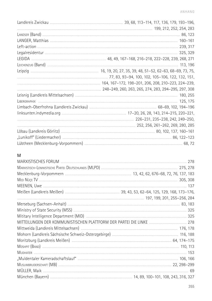 Seite 357 des Verfassungsschutzbericht 2016 Sachsen