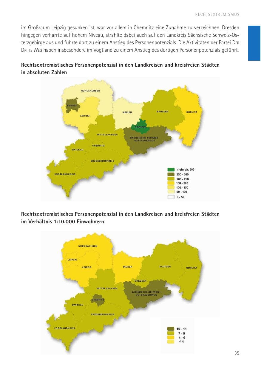 Seite 37 des Verfassungsschutzbericht 2016 Sachsen
