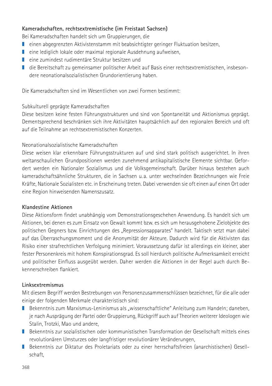 Seite 370 des Verfassungsschutzbericht 2016 Sachsen