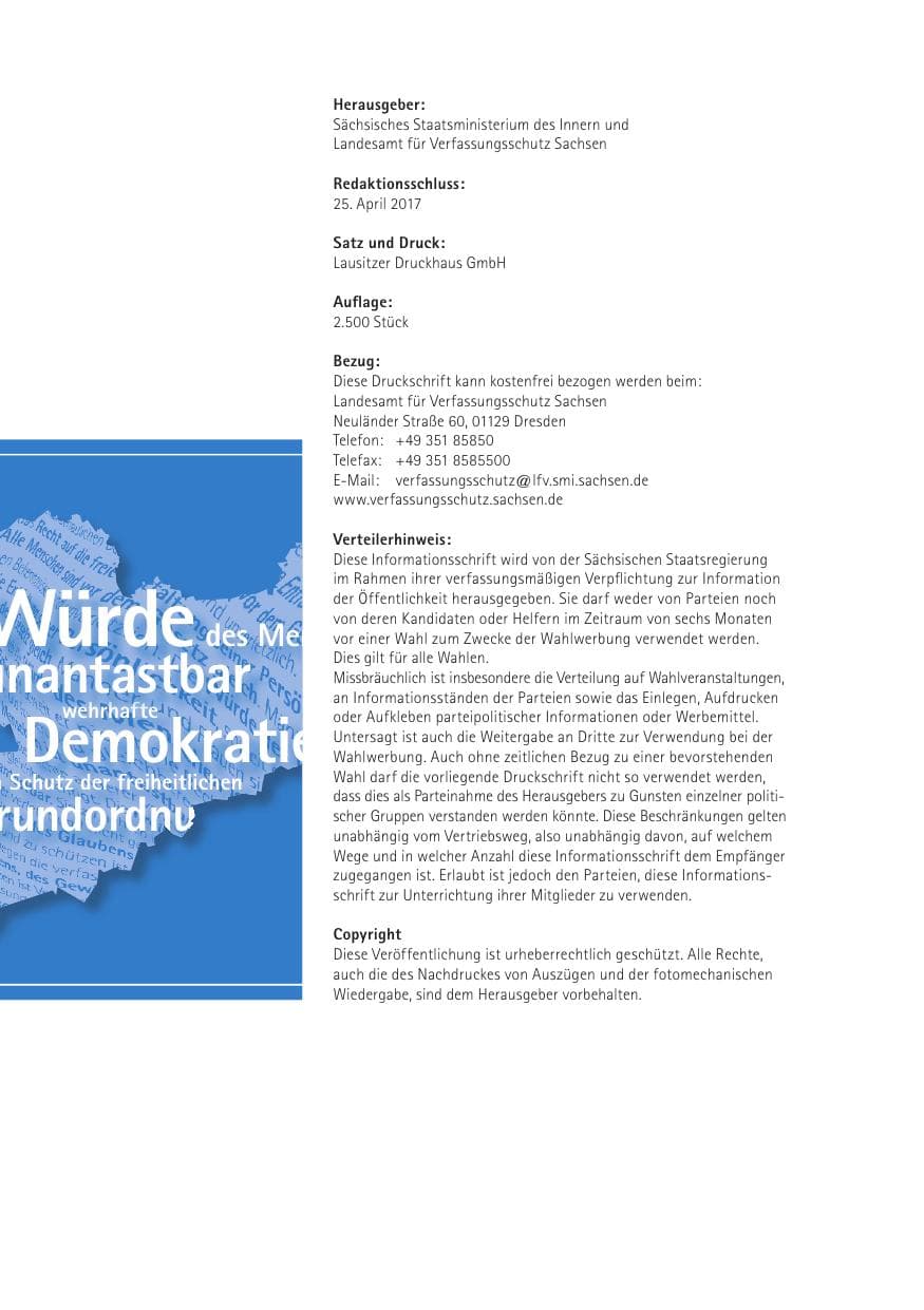 Seite 420 des Verfassungsschutzbericht 2016 Sachsen
