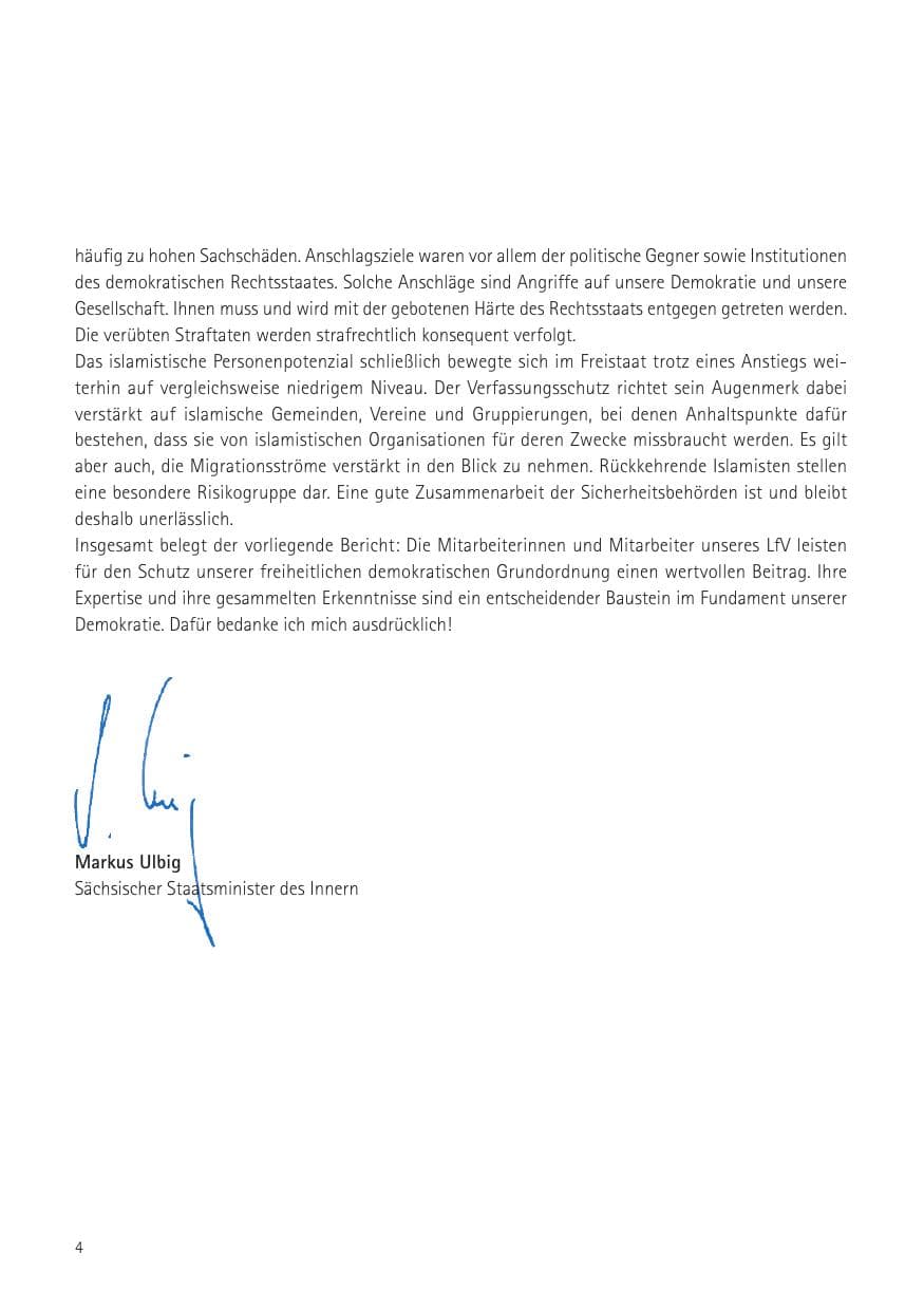 Seite 6 des Verfassungsschutzbericht 2016 Sachsen