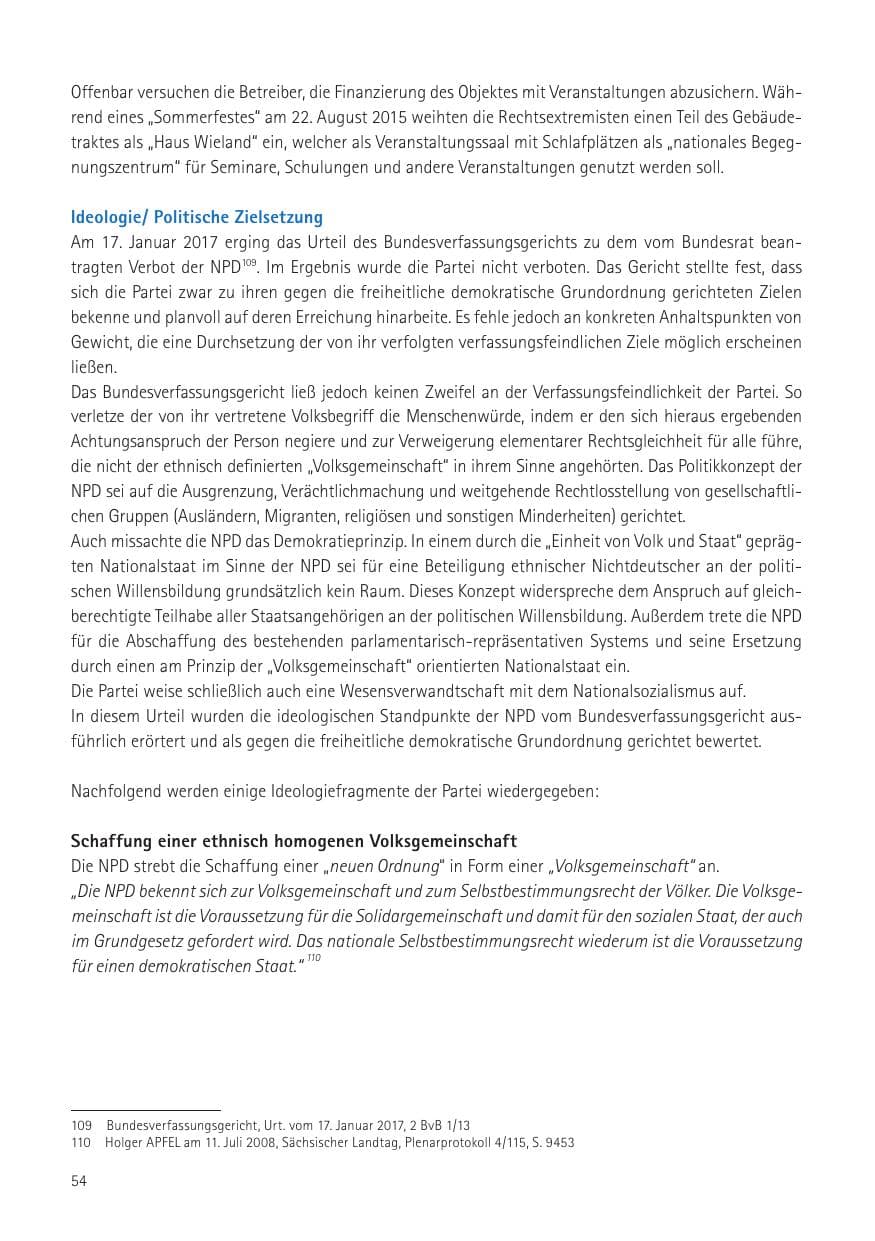 Seite 56 des Verfassungsschutzbericht 2016 Sachsen