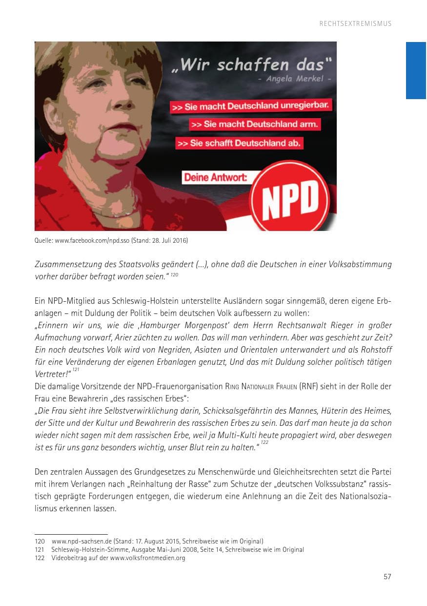 Seite 59 des Verfassungsschutzbericht 2016 Sachsen