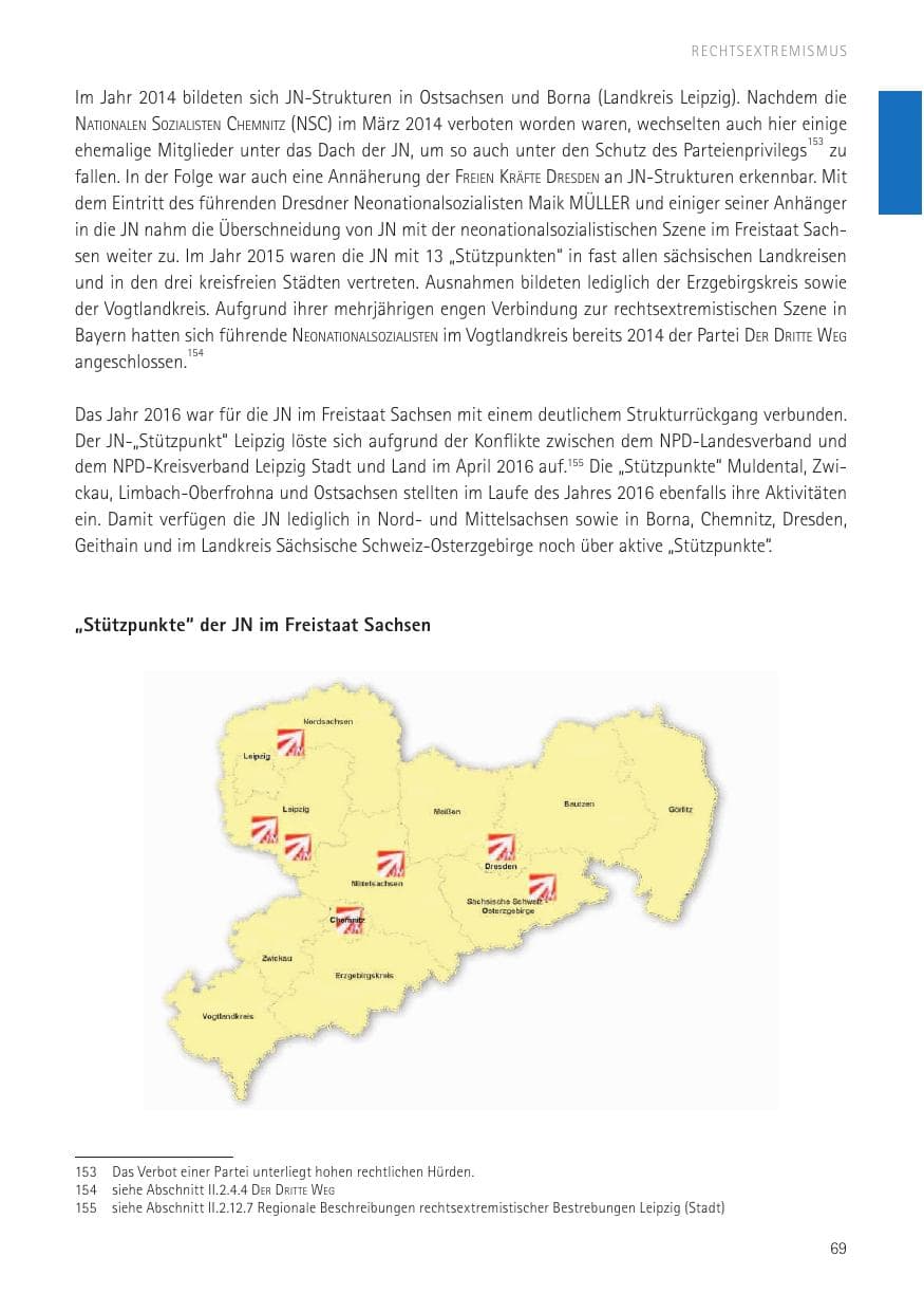 Seite 71 des Verfassungsschutzbericht 2016 Sachsen