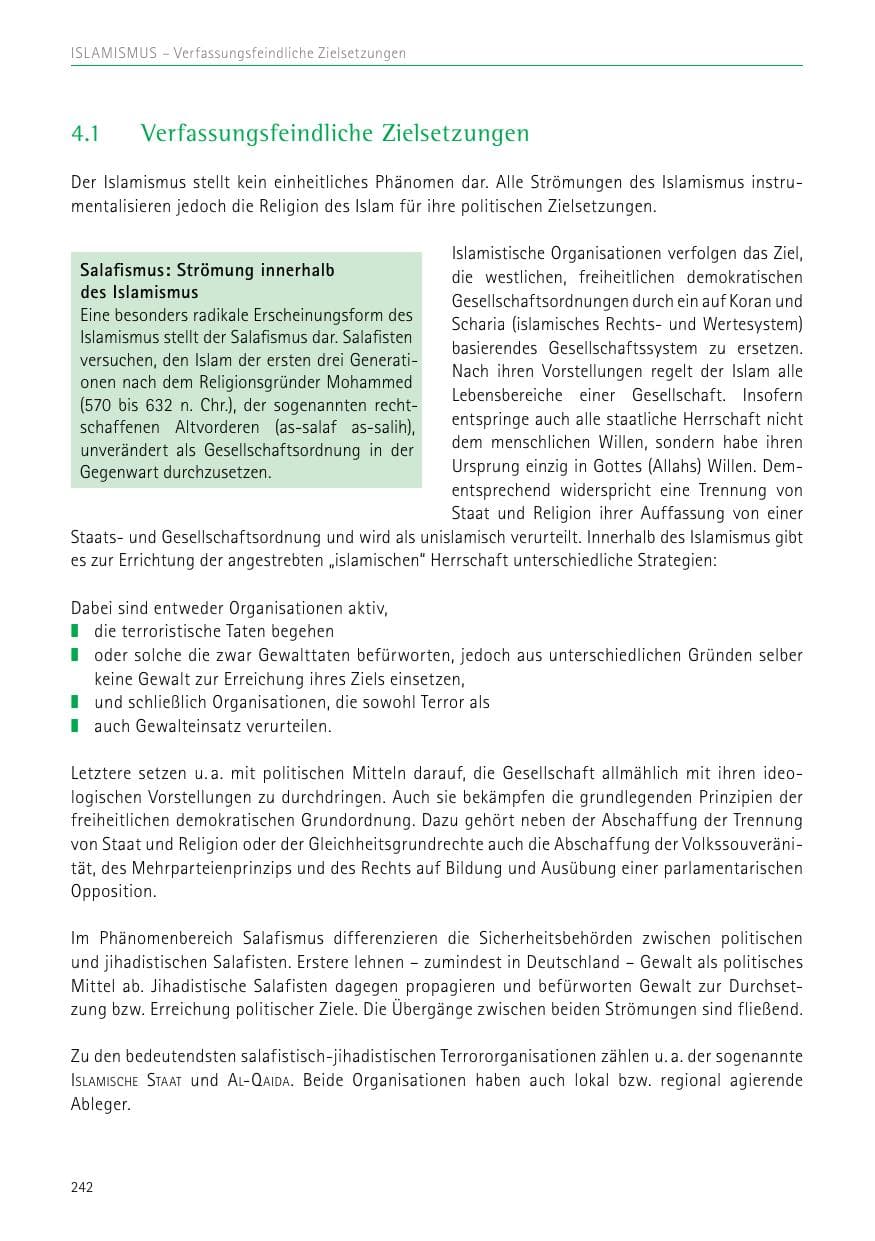 Seite 242 des Verfassungsschutzbericht 2017 Sachsen
