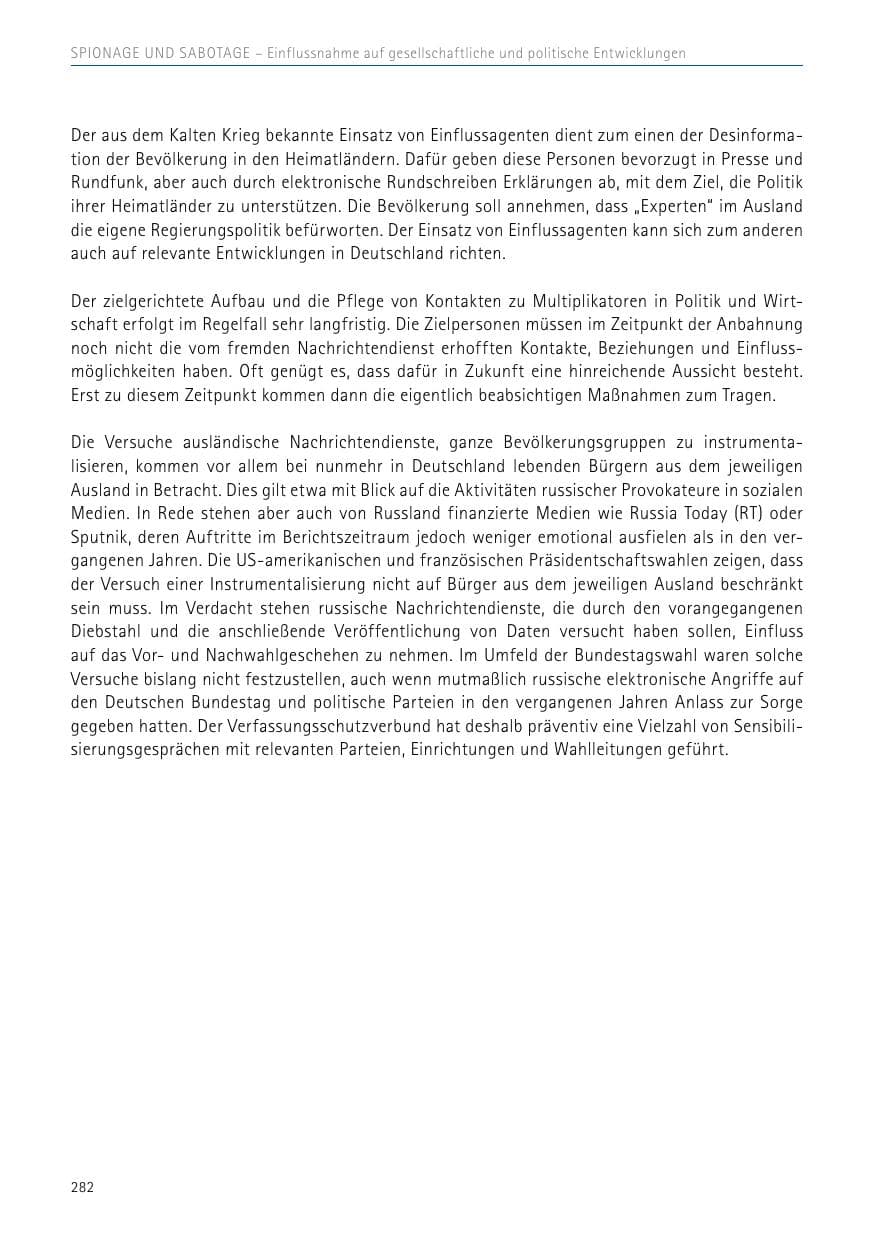 Seite 282 des Verfassungsschutzbericht 2017 Sachsen