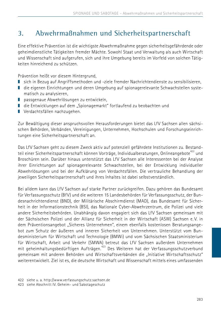 Seite 283 des Verfassungsschutzbericht 2017 Sachsen