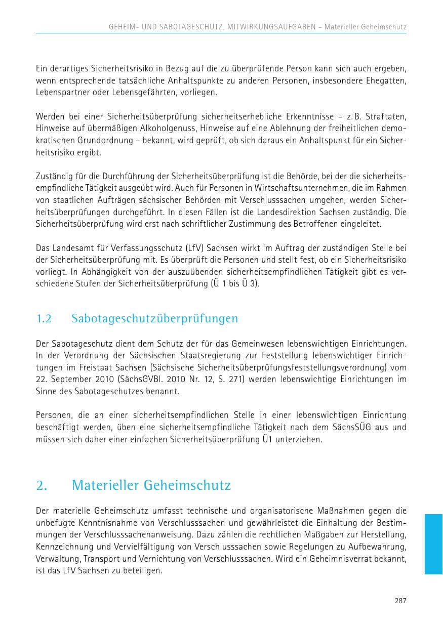 Seite 287 des Verfassungsschutzbericht 2017 Sachsen