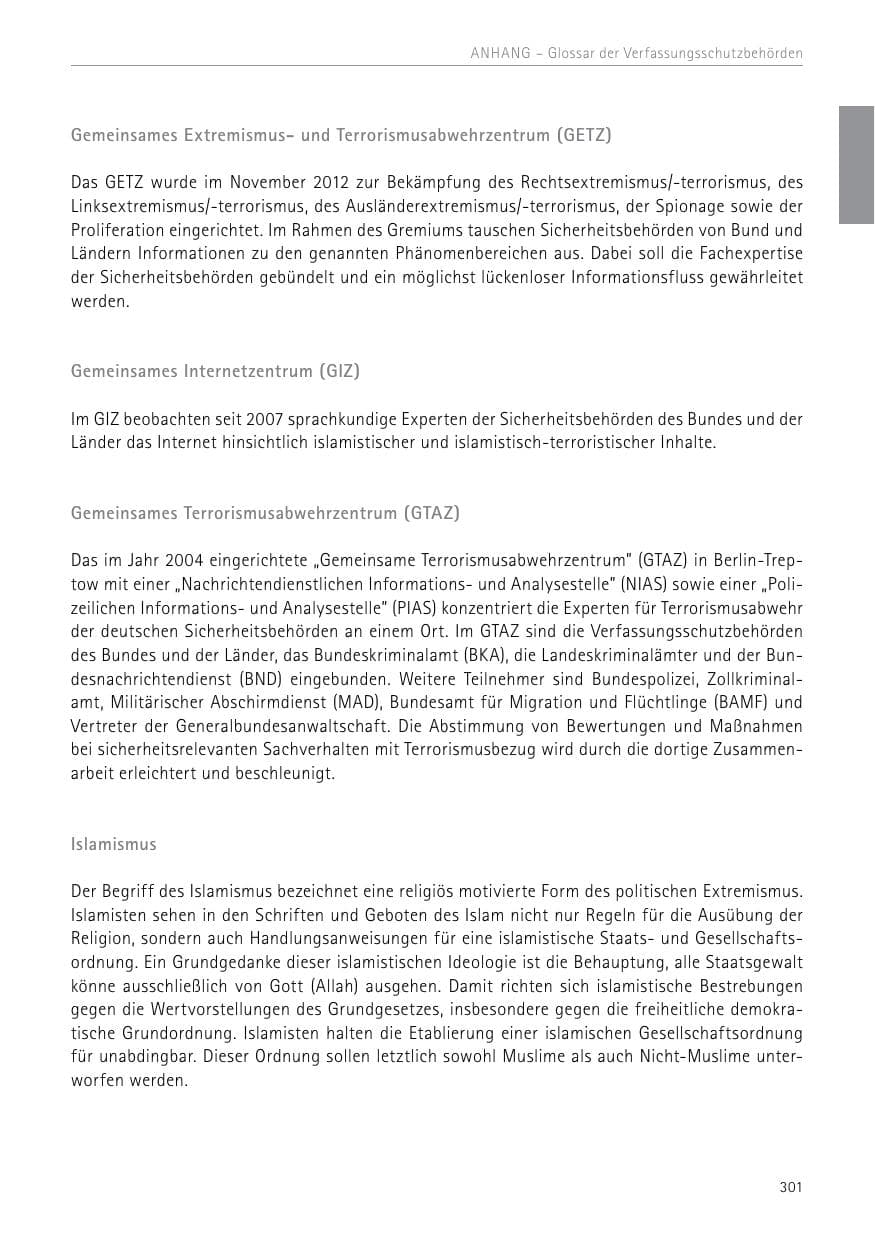 Seite 301 des Verfassungsschutzbericht 2017 Sachsen
