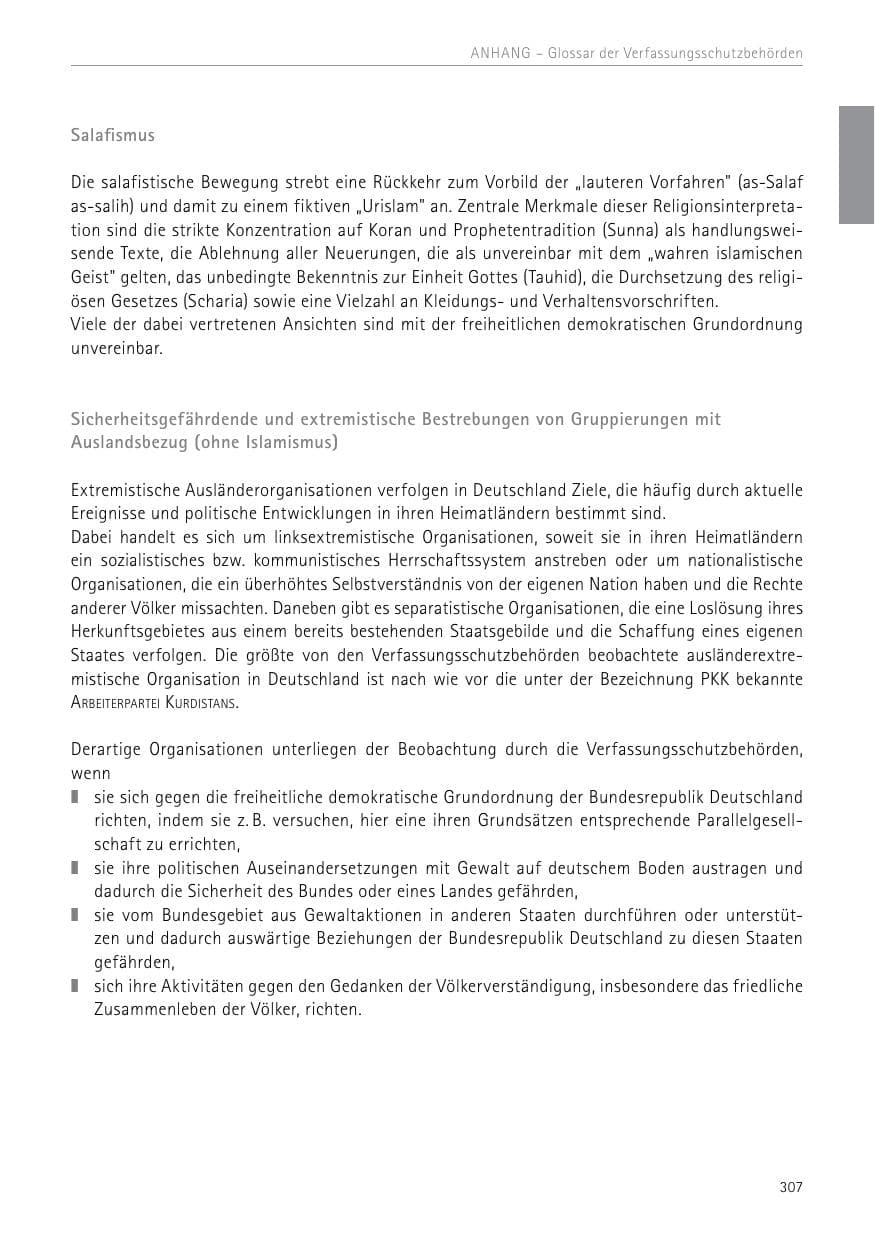 Seite 307 des Verfassungsschutzbericht 2017 Sachsen