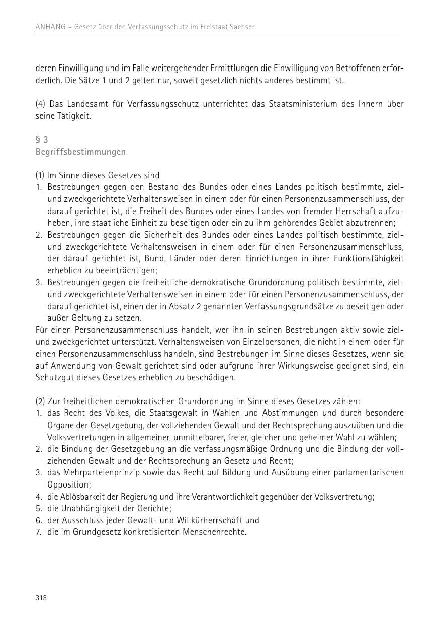 Seite 318 des Verfassungsschutzbericht 2017 Sachsen