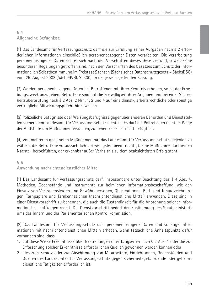 Seite 319 des Verfassungsschutzbericht 2017 Sachsen