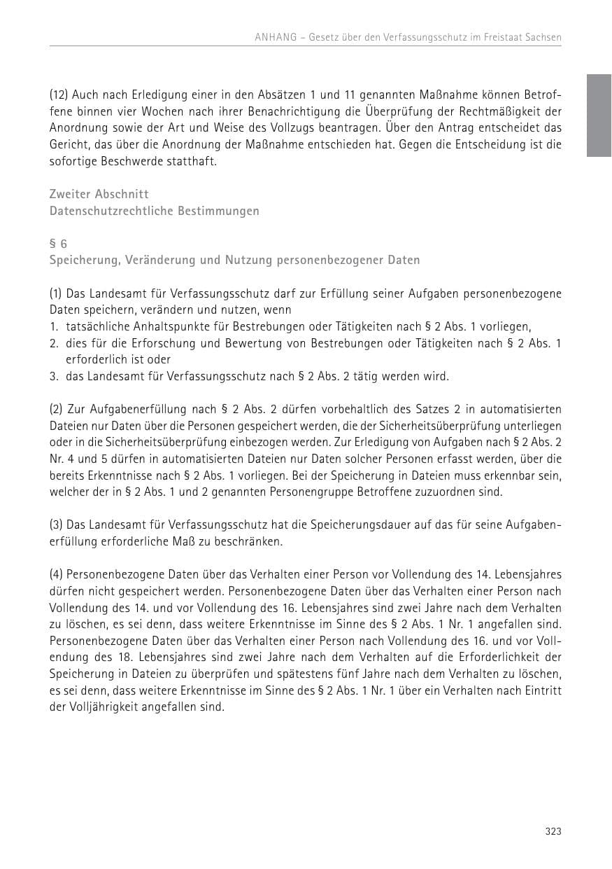 Seite 323 des Verfassungsschutzbericht 2017 Sachsen