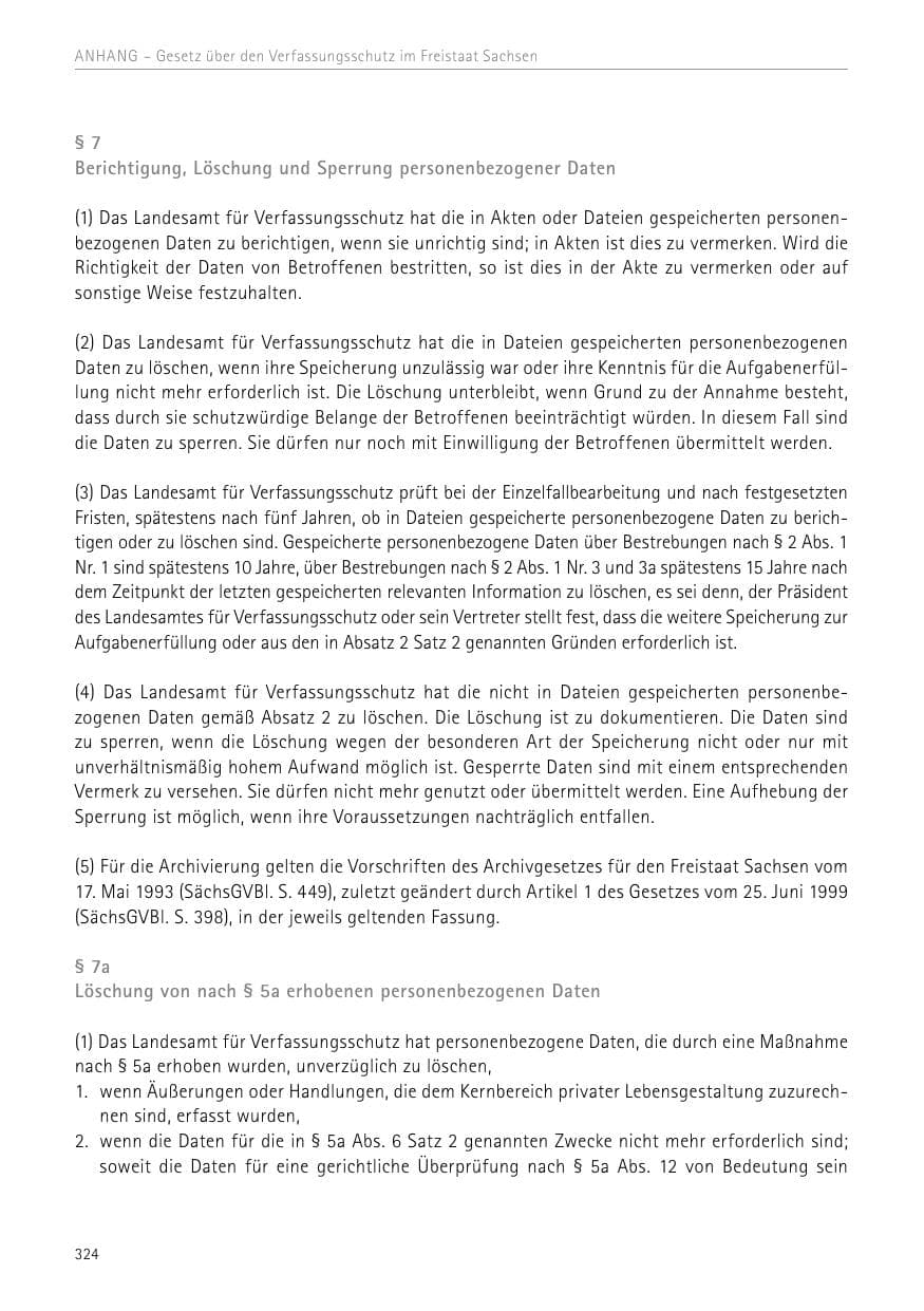 Seite 324 des Verfassungsschutzbericht 2017 Sachsen