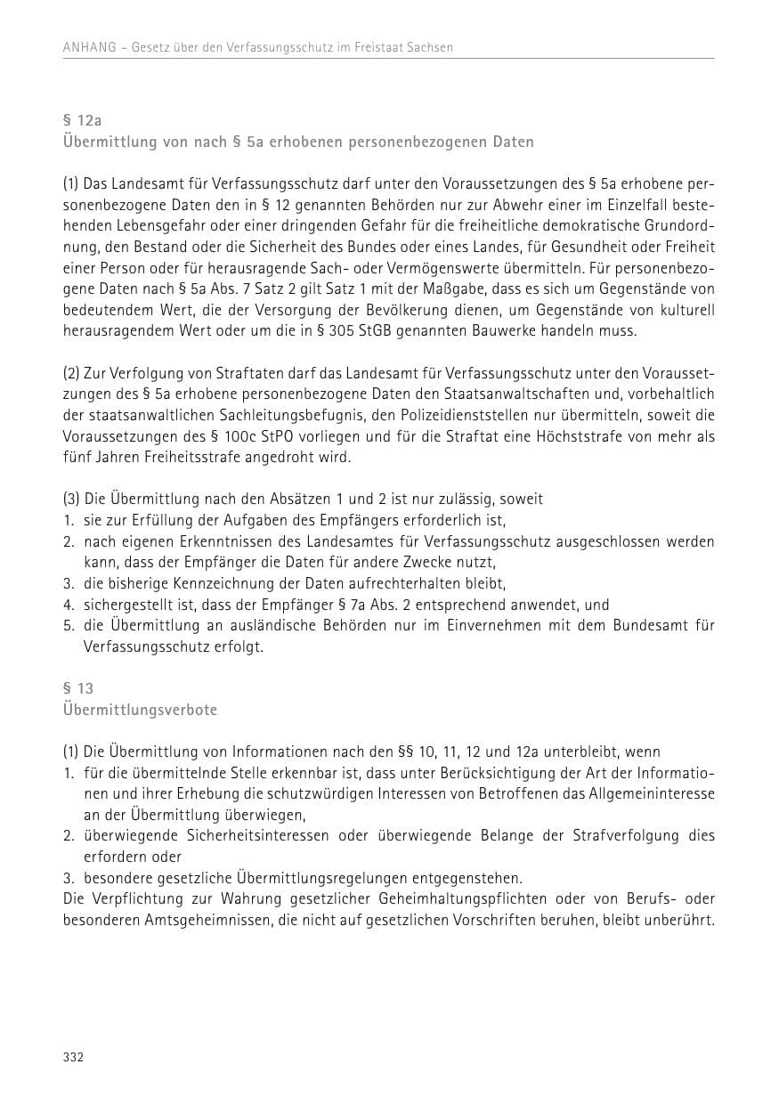 Seite 332 des Verfassungsschutzbericht 2017 Sachsen