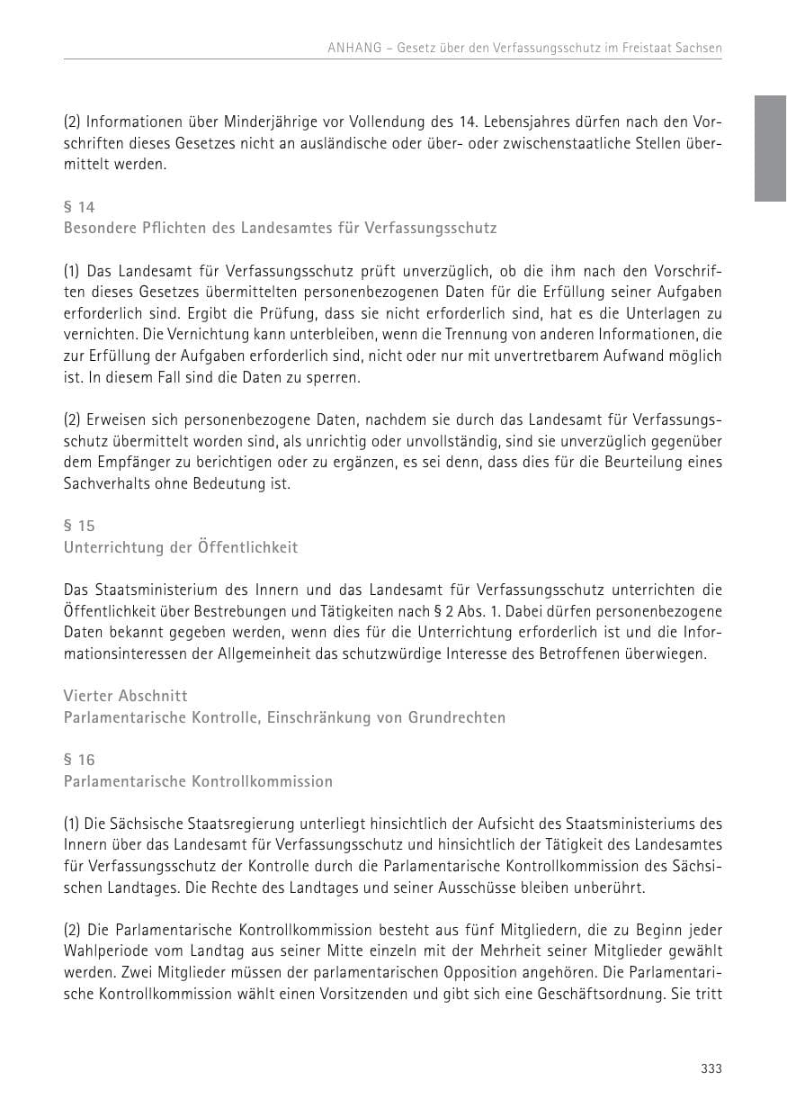 Seite 333 des Verfassungsschutzbericht 2017 Sachsen