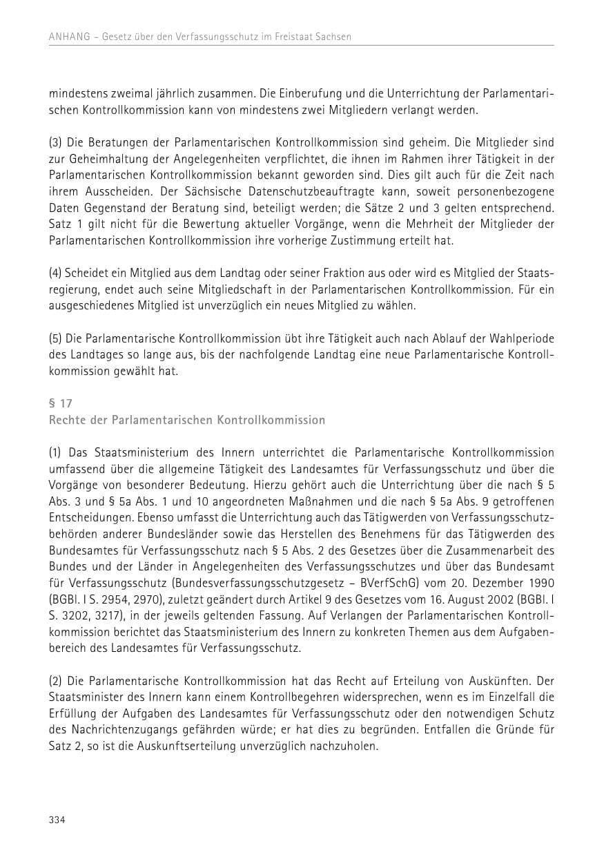 Seite 334 des Verfassungsschutzbericht 2017 Sachsen