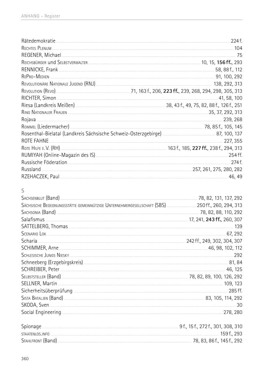Seite 360 des Verfassungsschutzbericht 2017 Sachsen