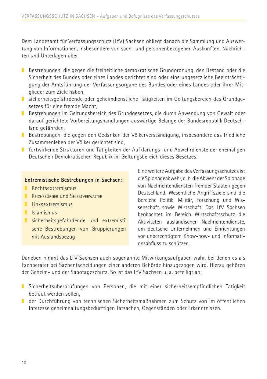 Seite 10 des Verfassungsschutzbericht 2017 Sachsen