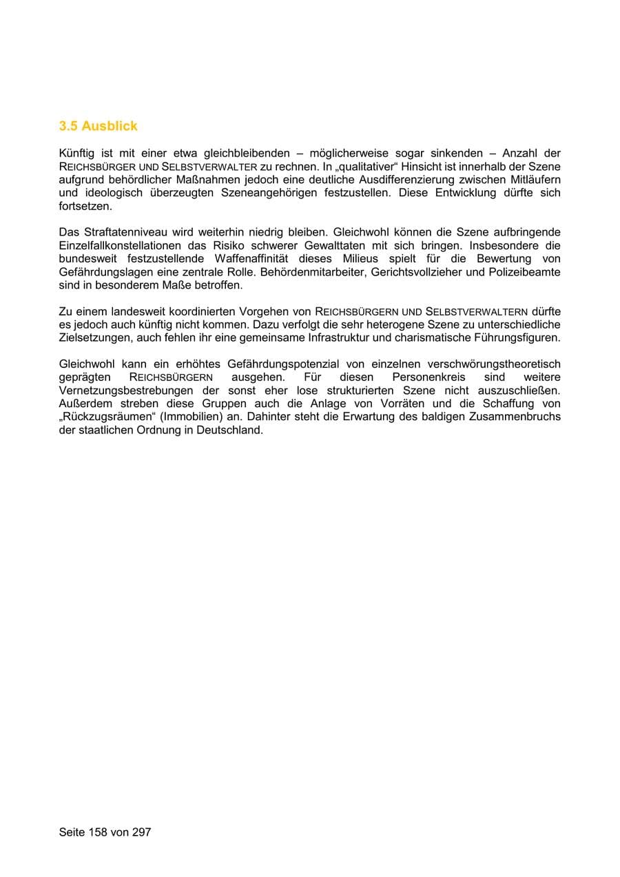 Seite 158 des Verfassungsschutzbericht 2019 Sachsen