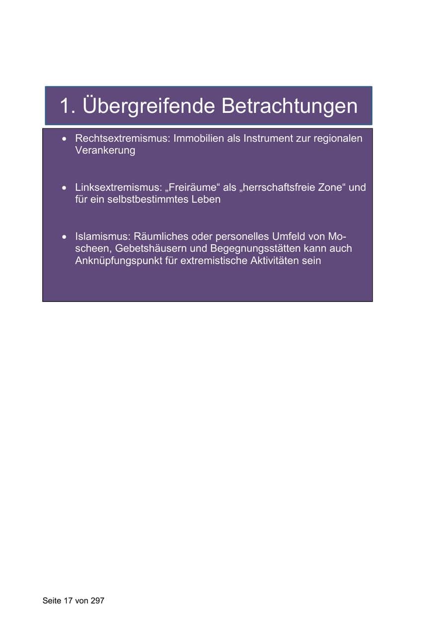 Seite 17 des Verfassungsschutzbericht 2019 Sachsen