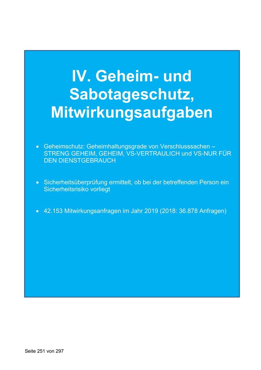Seite 251 des Verfassungsschutzbericht 2019 Sachsen