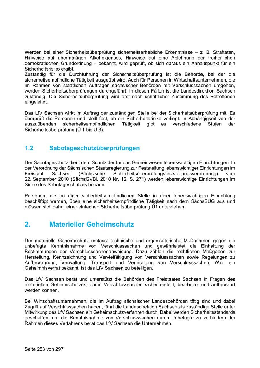 Seite 253 des Verfassungsschutzbericht 2019 Sachsen