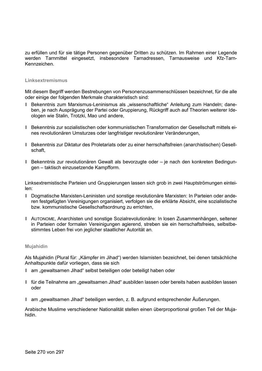 Seite 270 des Verfassungsschutzbericht 2019 Sachsen