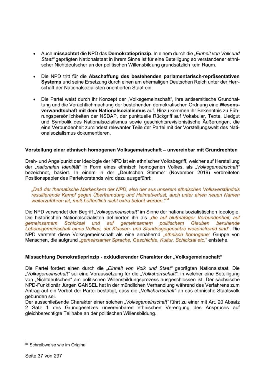 Seite 37 des Verfassungsschutzbericht 2019 Sachsen
