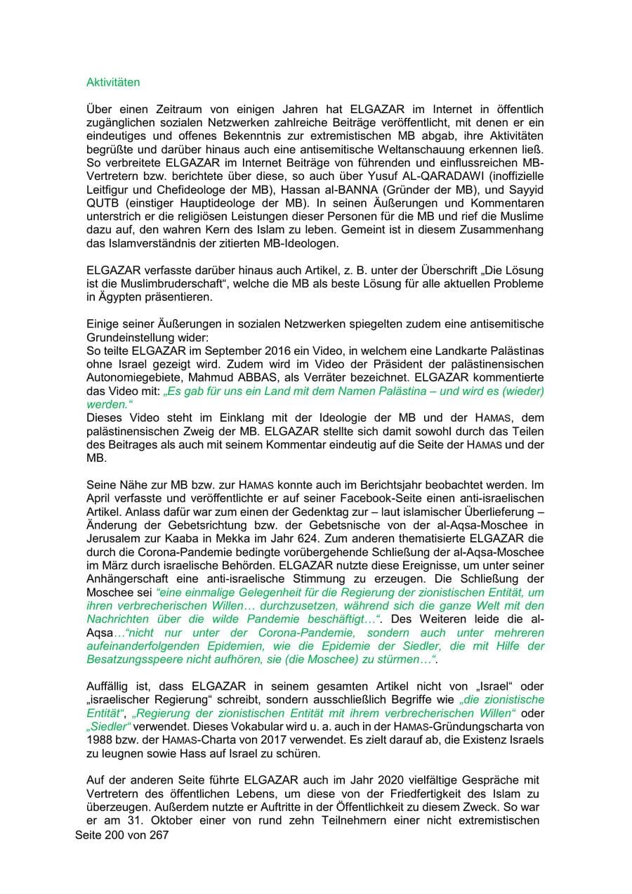 Seite 200 des Verfassungsschutzbericht 2020 Sachsen