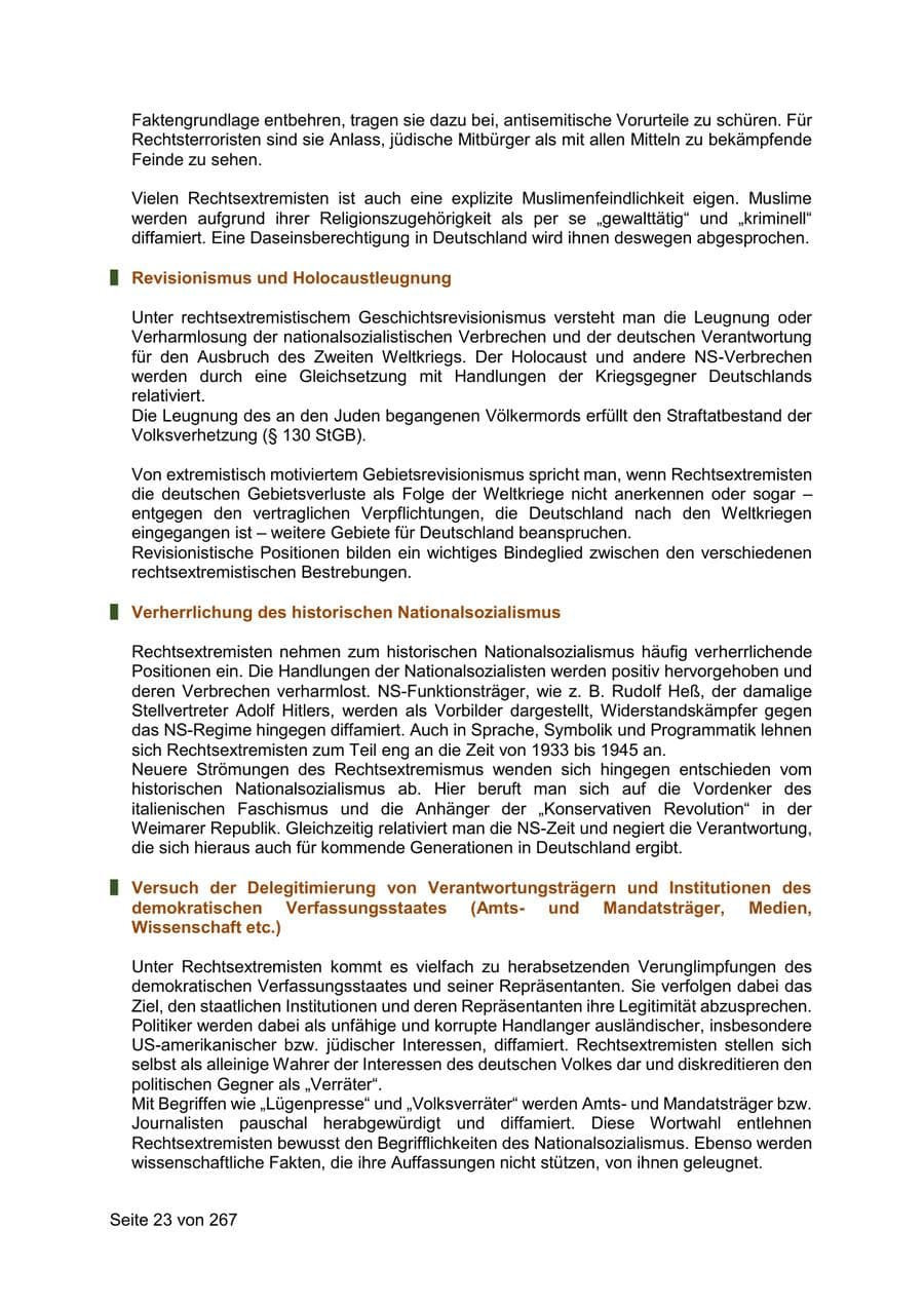 Seite 23 des Verfassungsschutzbericht 2020 Sachsen