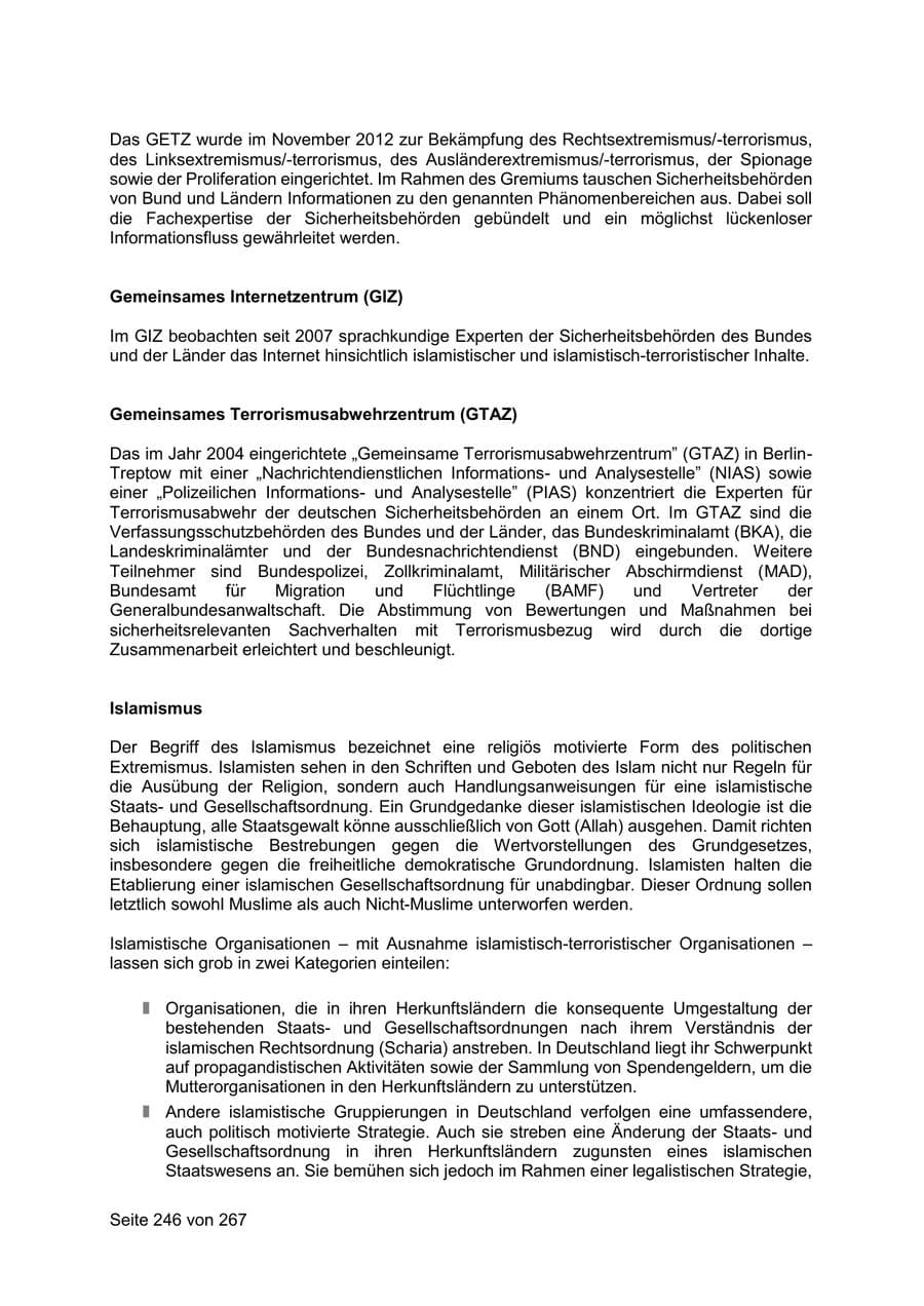 Seite 246 des Verfassungsschutzbericht 2020 Sachsen