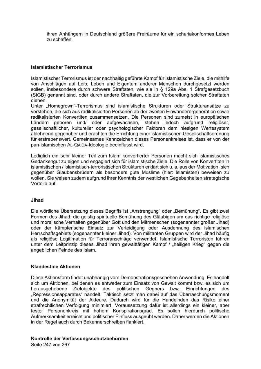 Seite 247 des Verfassungsschutzbericht 2020 Sachsen