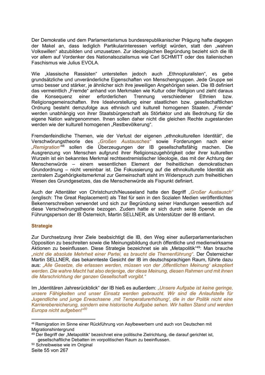 Seite 55 des Verfassungsschutzbericht 2020 Sachsen
