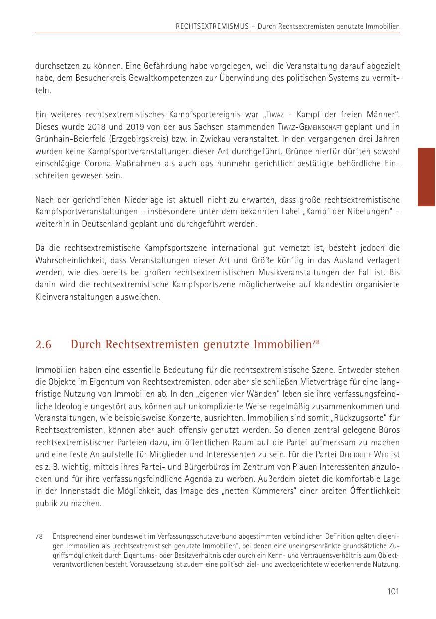Seite 101 des Verfassungsschutzbericht 2022 Sachsen