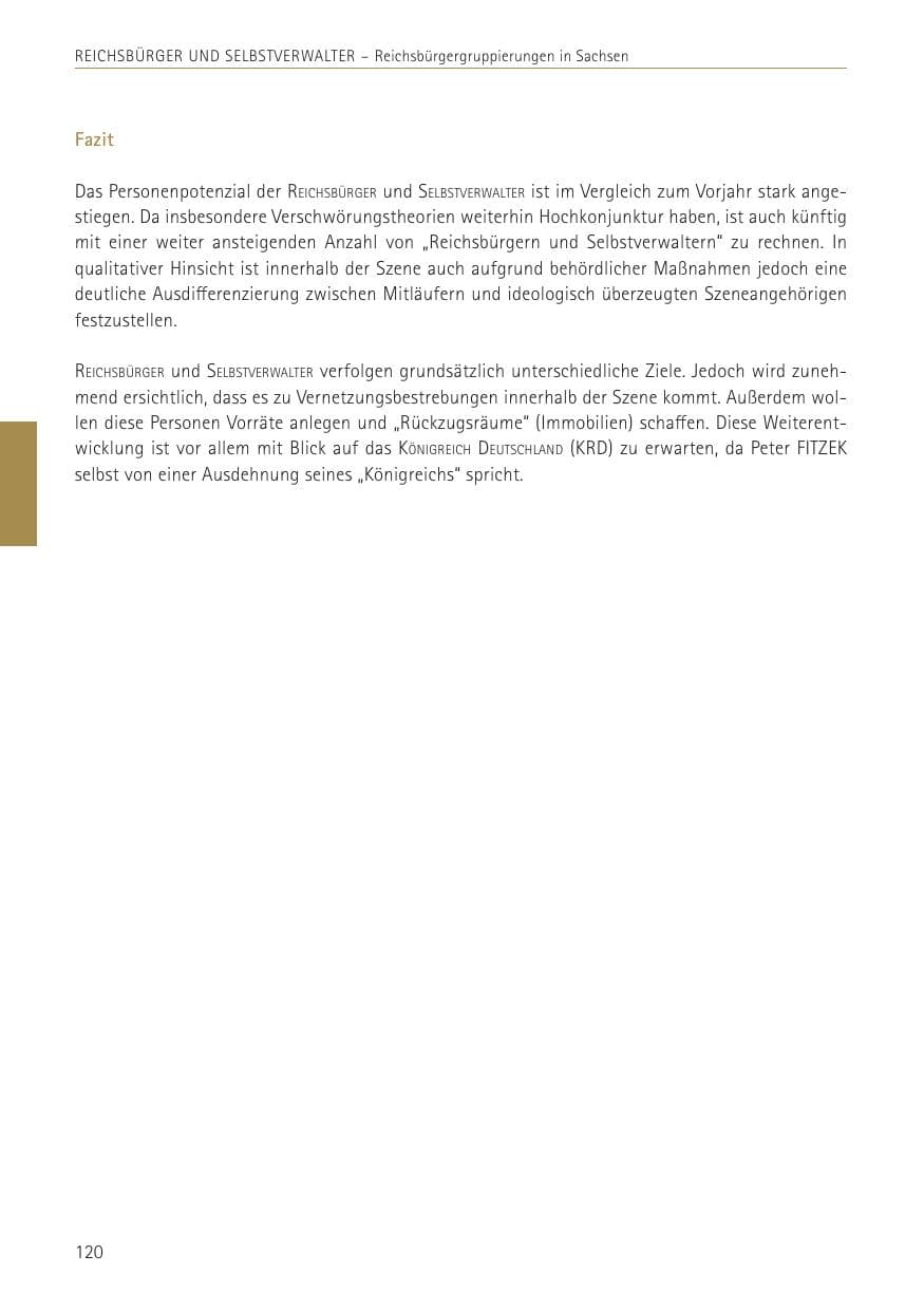 Seite 120 des Verfassungsschutzbericht 2022 Sachsen