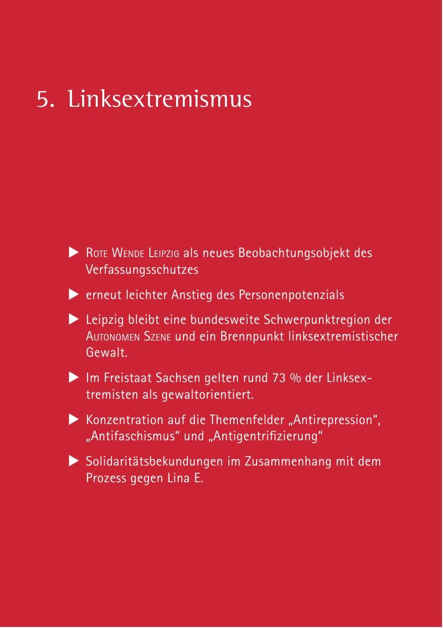 Seite 128 des Verfassungsschutzbericht 2022 Sachsen