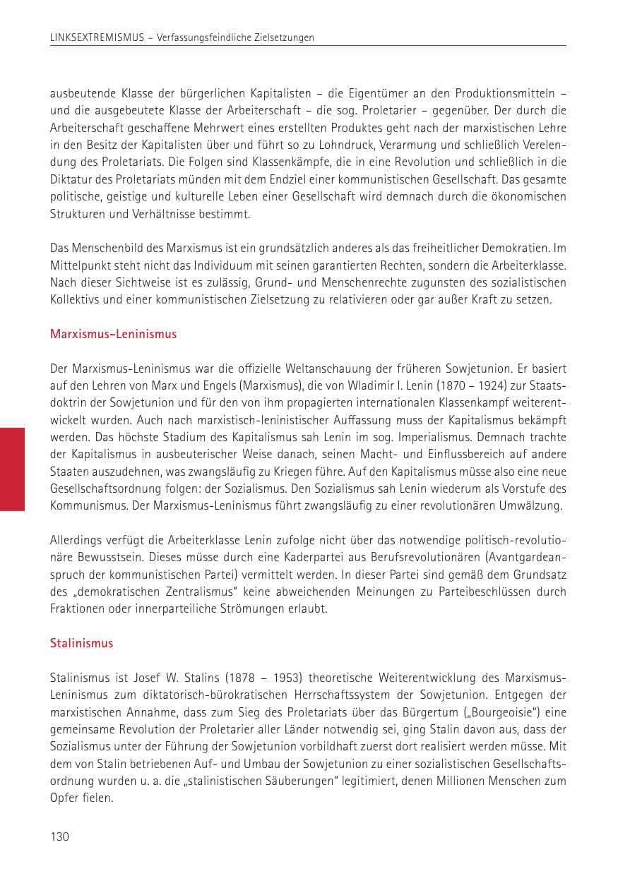 Seite 130 des Verfassungsschutzbericht 2022 Sachsen