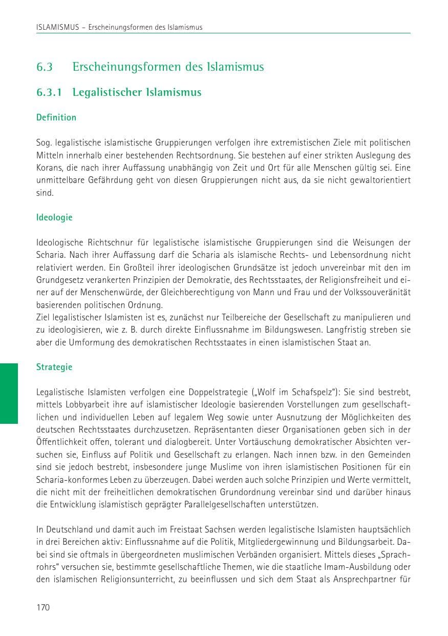 Seite 170 des Verfassungsschutzbericht 2022 Sachsen
