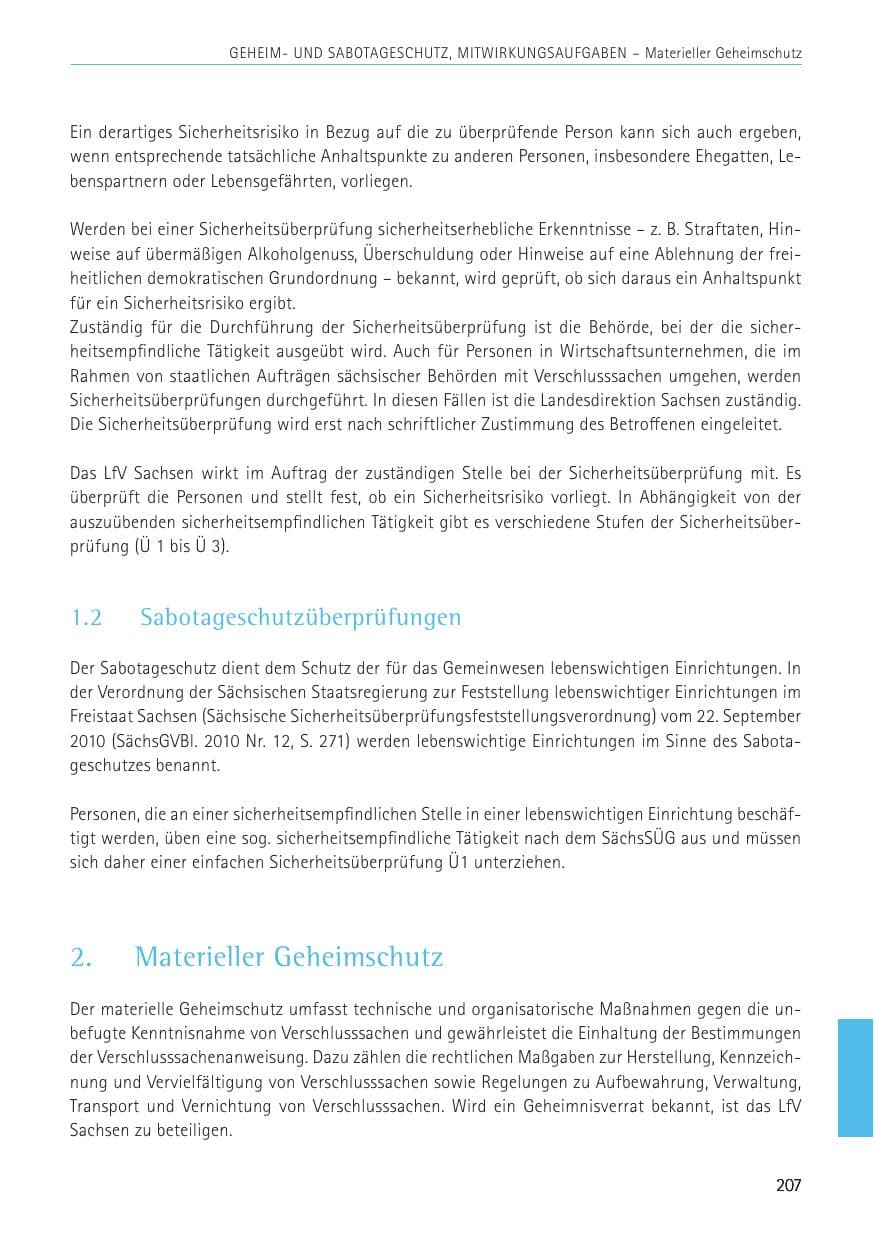 Seite 207 des Verfassungsschutzbericht 2022 Sachsen